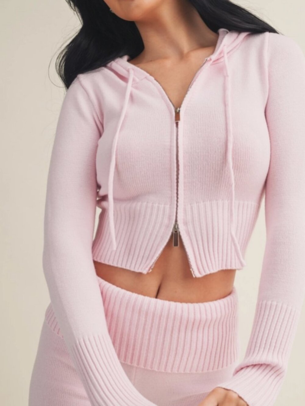 {NEW ARRIVAL} Baby Doll Zip Up Knit Hoodie | Baby Doll Collection
